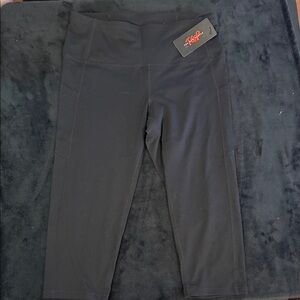 The Gym People Black Crop High-Waisted Leggings